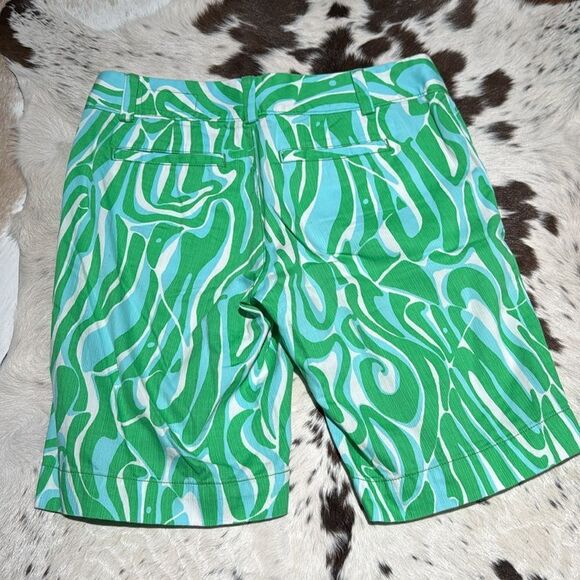 LILLY PULITZER Women's Green & Blue Chipper Short ~ Ladies Size 2 - Picture 7 of 7